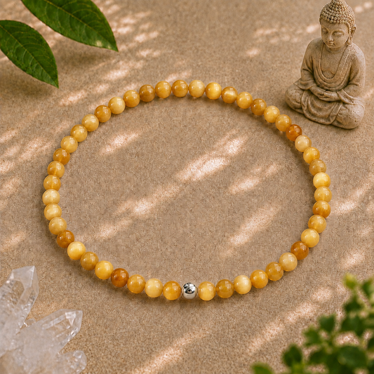 Blonde Golden Tiger’s Eye Bracelet | Gold or Silver Accent