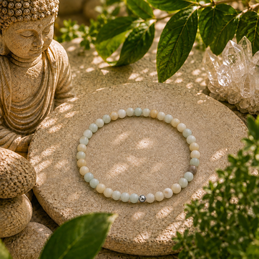 Amazonite Bracelet | Gold or Silver Accent