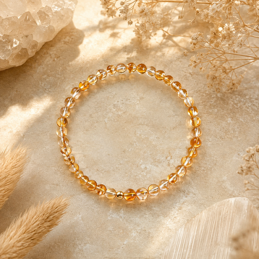 Citrine Bracelet | Gold or Silver Accent