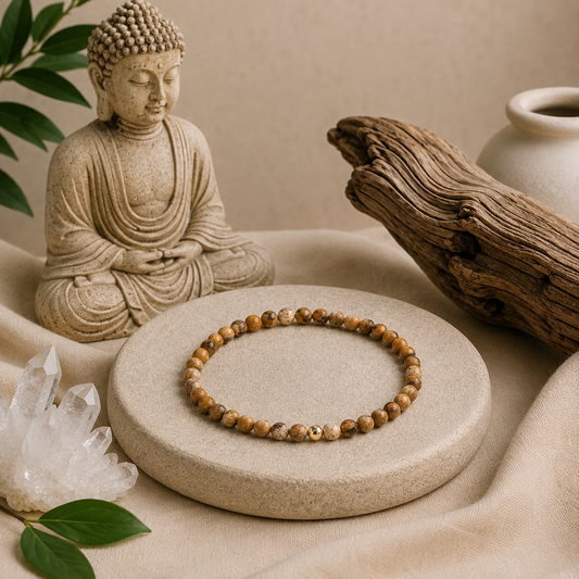 Picture Jasper Bracelet | Gold or Silver Accent