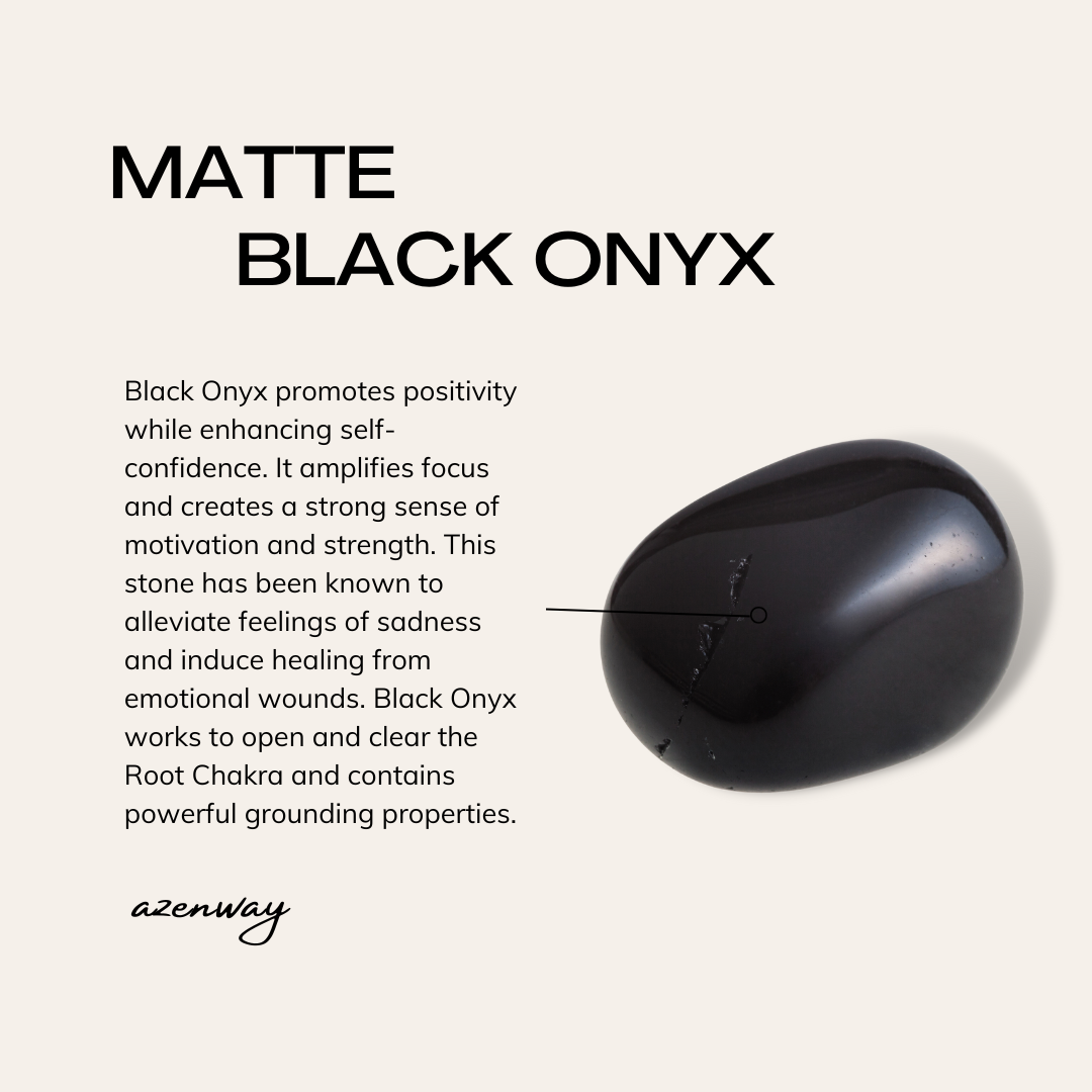 Matte Black Onyx Healing Crystal Energy Bracelet with 4mm Natural Gemstones and 14K Gold-Filled Hypoallergenic Bead