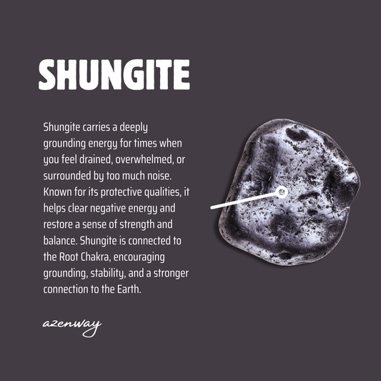Shungite crystal stone with grounding and protective energy properties