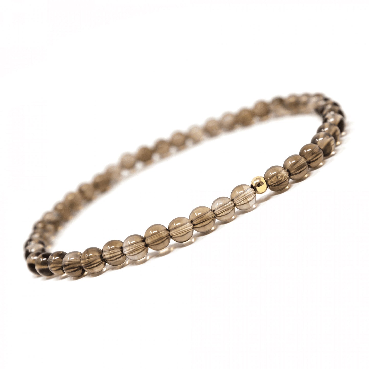 Smoky Quartz Bracelet | Gold Filled Accent