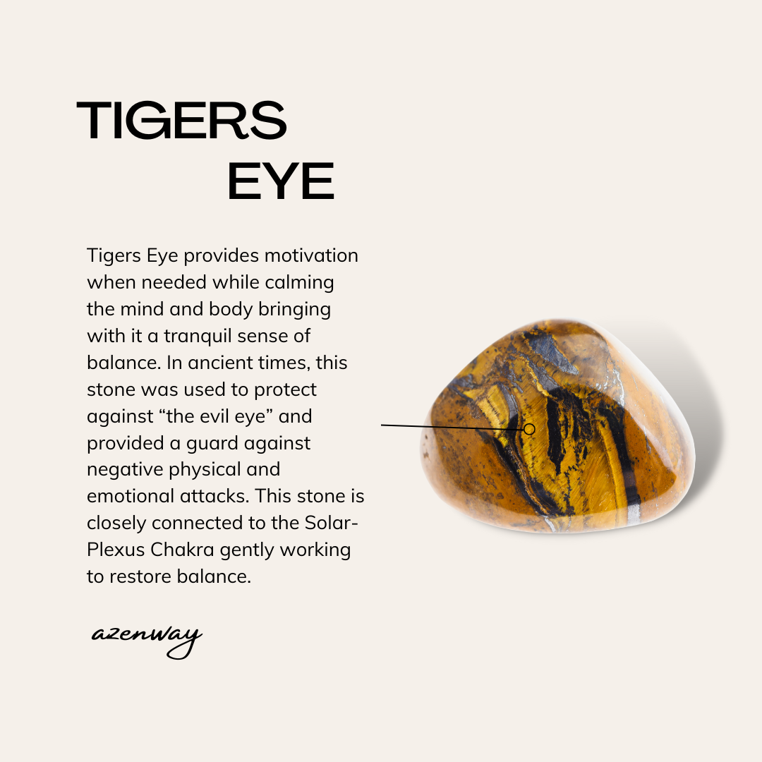 Tiger's Eye Healing Crystal Energy Bracelet with 4mm Natural Gemstones and 14K Gold-Filled Hypoallergenic Bead