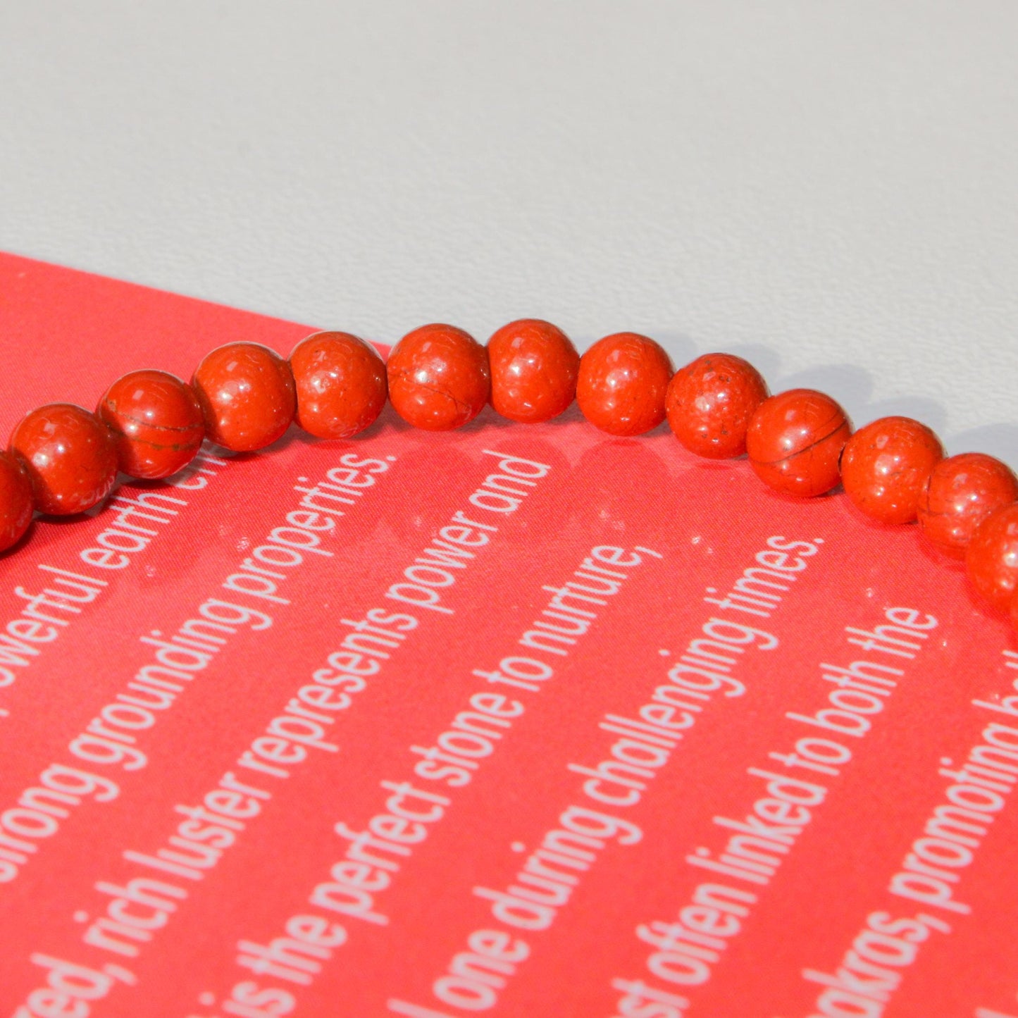 Red Jasper Healing Crystal Energy Bracelet with 4mm Natural Gemstones and 14K Gold-Filled Hypoallergenic Bead