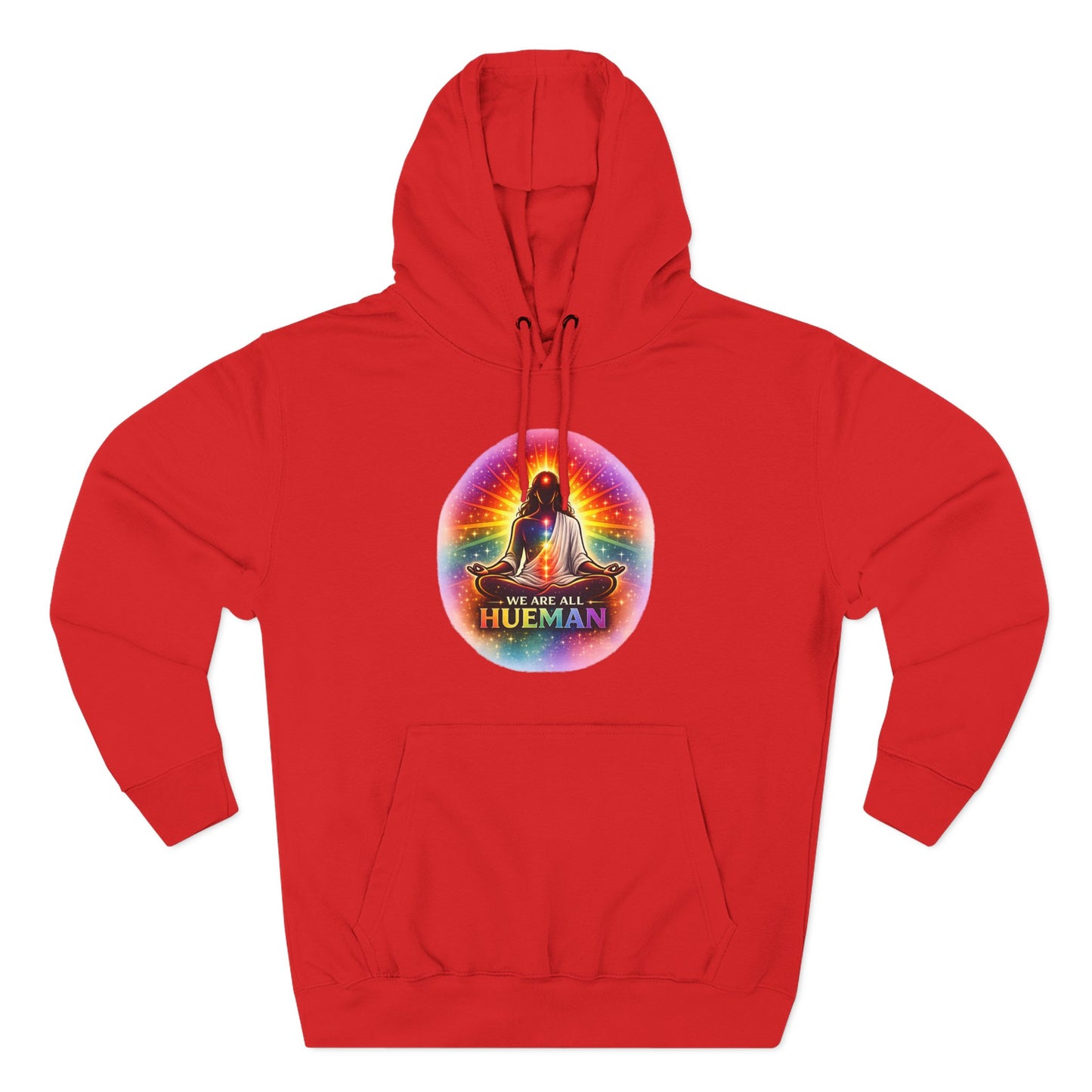 We Are All Hueman Rainbow Aura Hoodie – Unity • Presence • Love