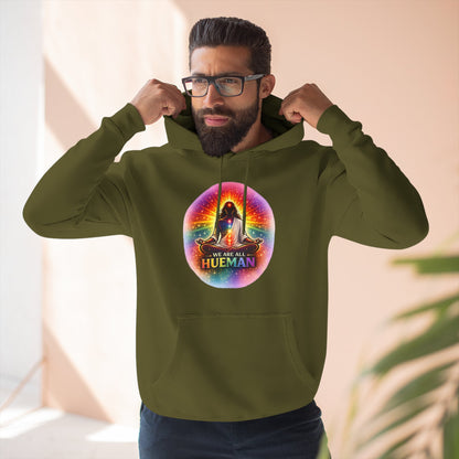 We Are All Hueman Rainbow Aura Hoodie – Unity • Presence • Love