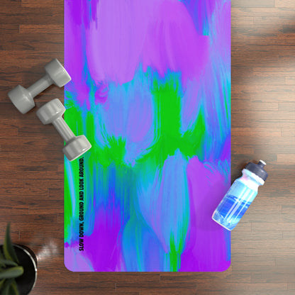 Colorful Acrylic Yoga Mat – Pastel Abstract Non-Slip Exercise Mat