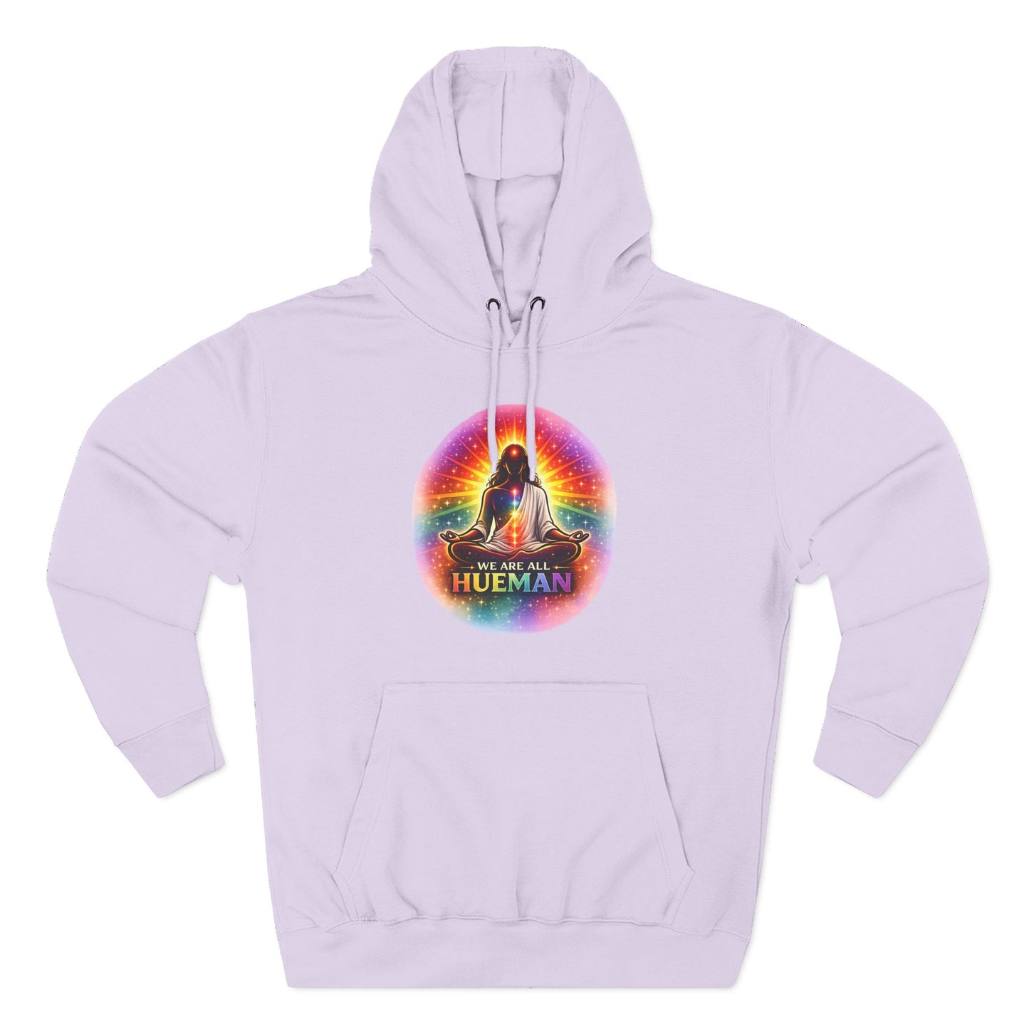 We Are All Hueman Rainbow Aura Hoodie – Unity • Presence • Love