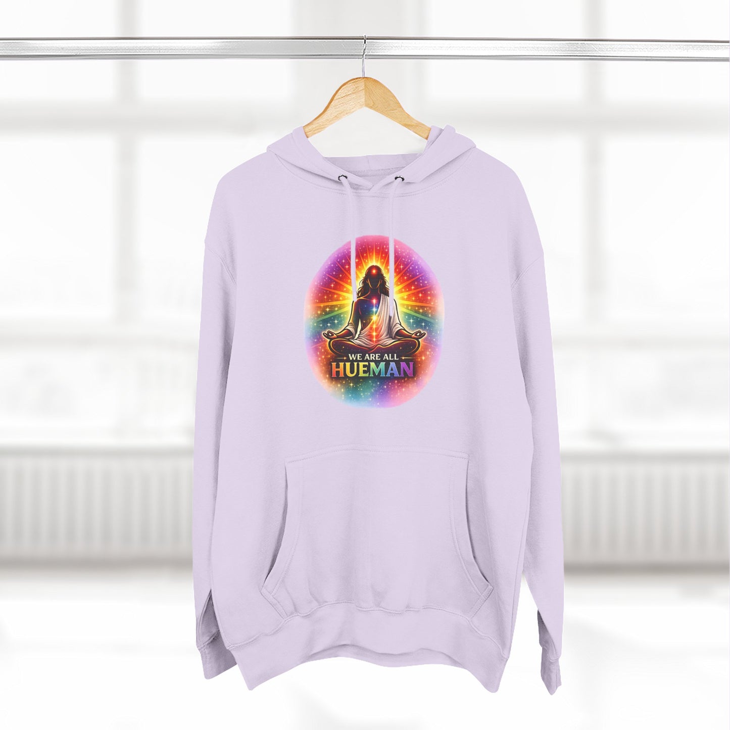 We Are All Hueman Rainbow Aura Hoodie – Unity • Presence • Love