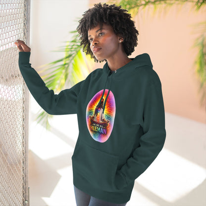 We Are All Hueman Rainbow Aura Hoodie – Unity • Presence • Love