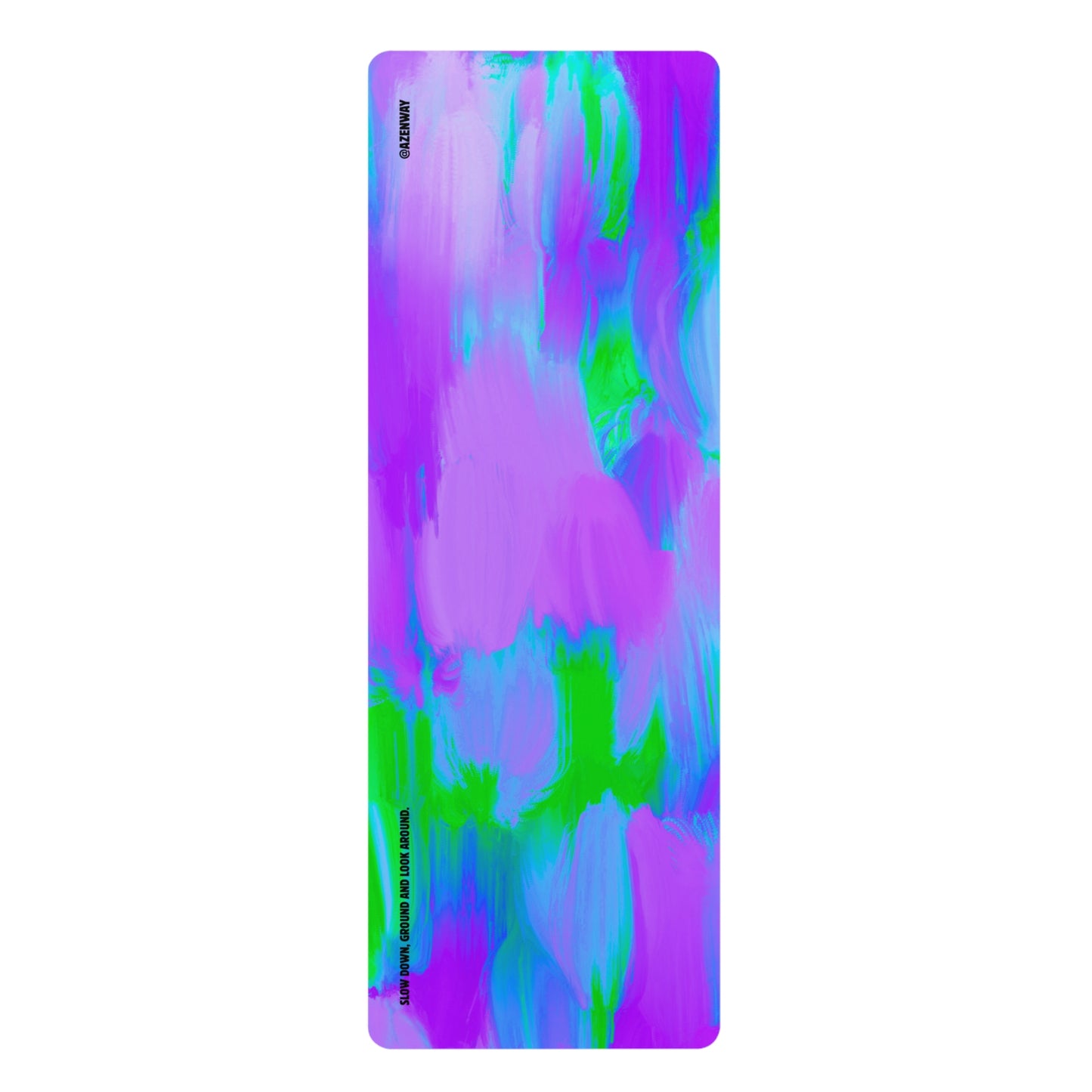 Colorful Acrylic Yoga Mat – Pastel Abstract Non-Slip Exercise Mat