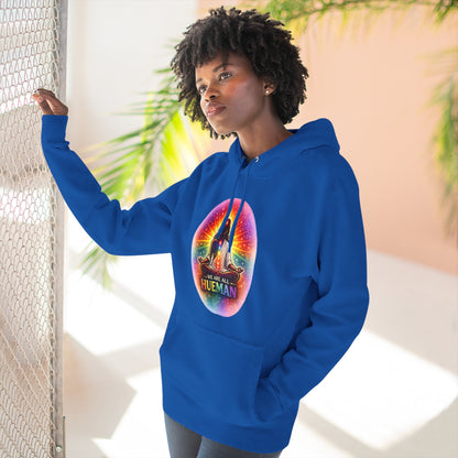 We Are All Hueman Rainbow Aura Hoodie – Unity • Presence • Love