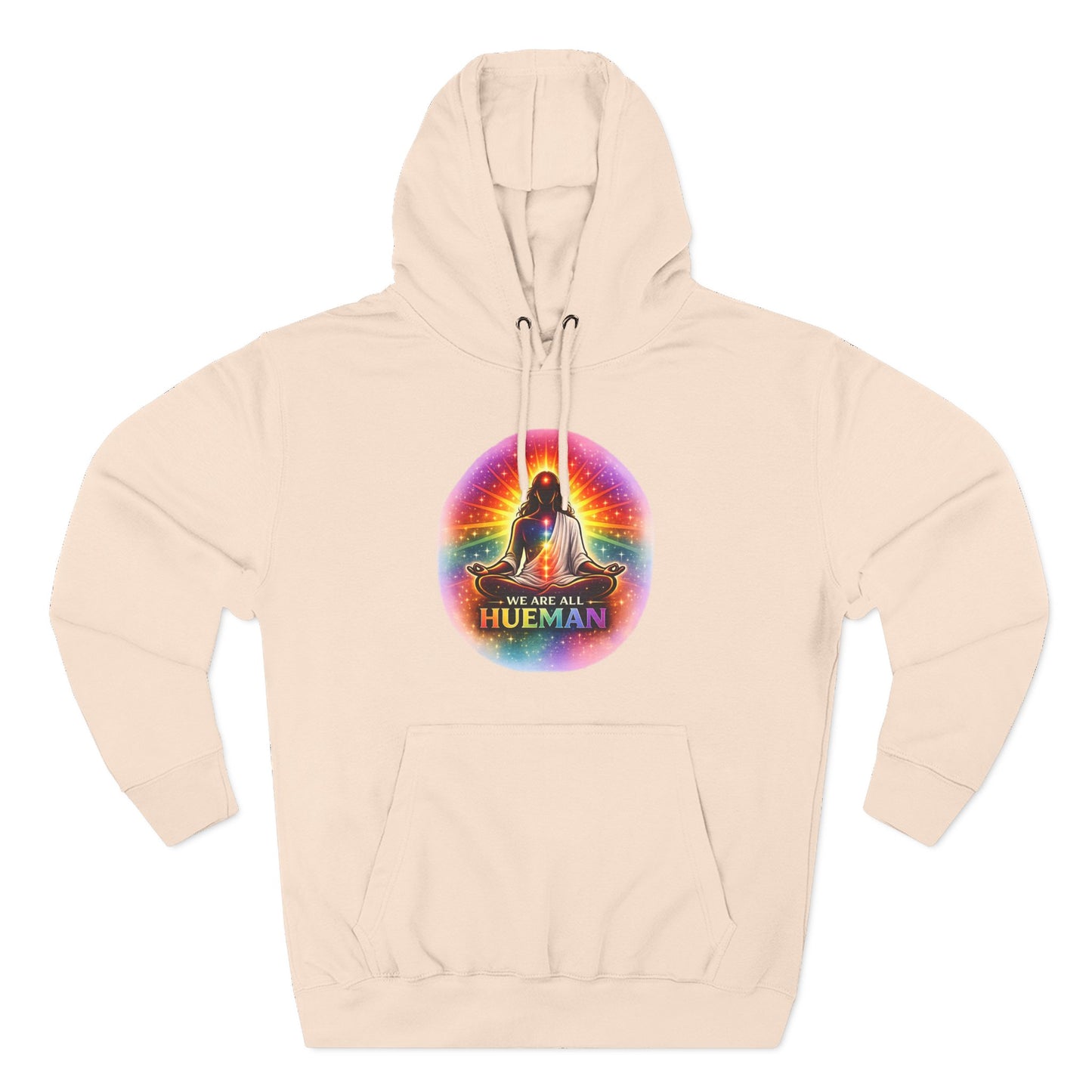 We Are All Hueman Rainbow Aura Hoodie – Unity • Presence • Love