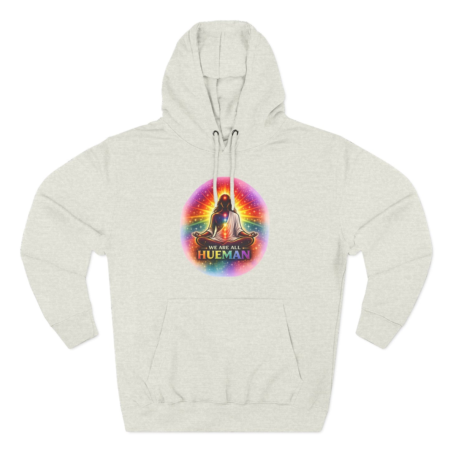 We Are All Hueman Rainbow Aura Hoodie – Unity • Presence • Love