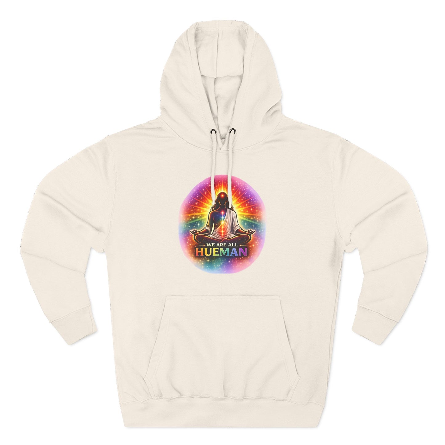 We Are All Hueman Rainbow Aura Hoodie – Unity • Presence • Love