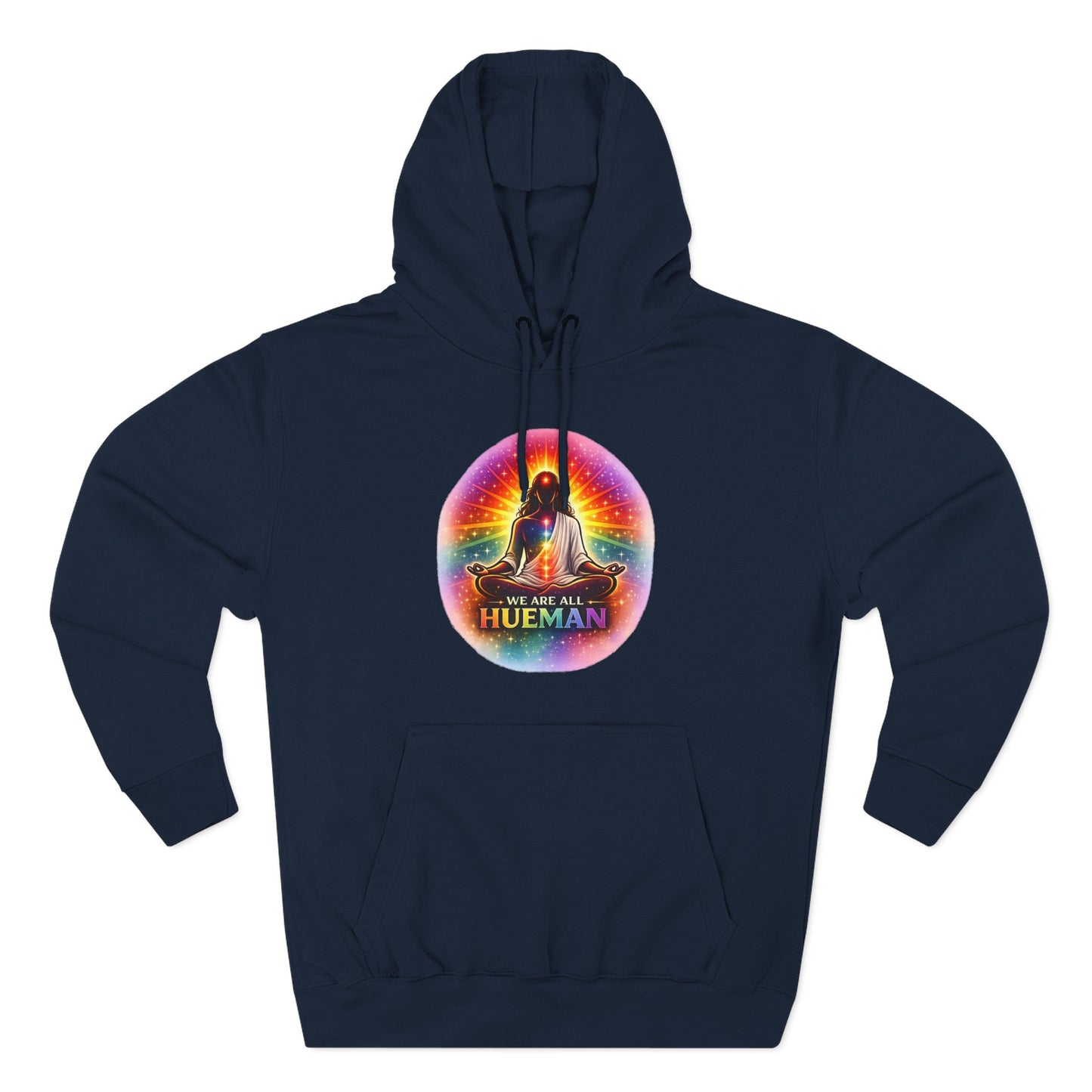 We Are All Hueman Rainbow Aura Hoodie – Unity • Presence • Love