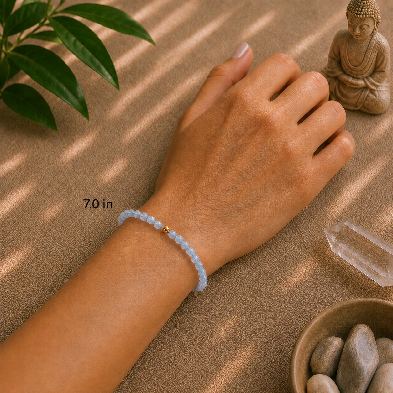 Aquamarine Bracelet | Gold or Silver Accent