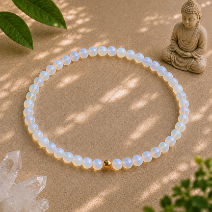 Opalite Bracelet | Gold or Silver Accent