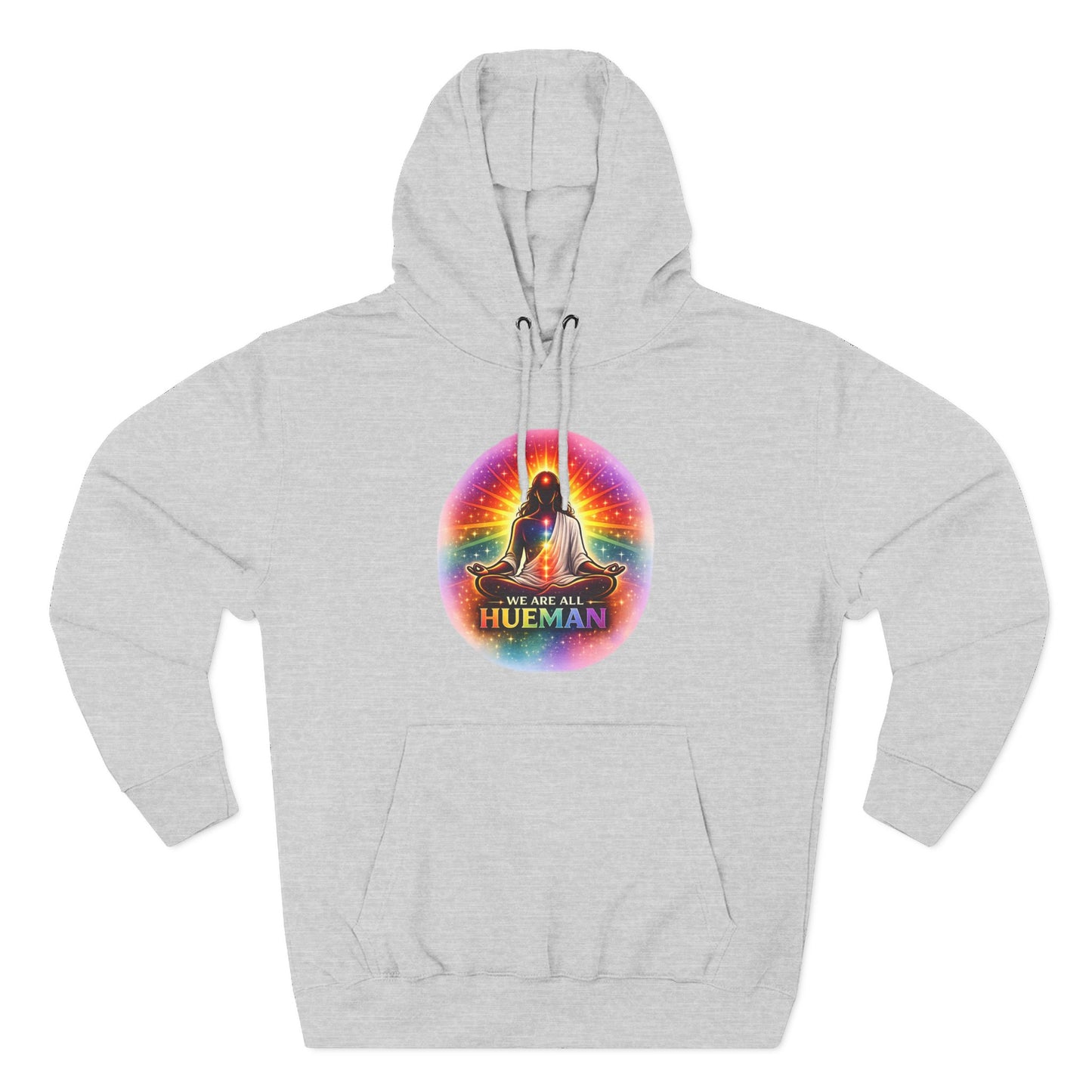 We Are All Hueman Rainbow Aura Hoodie – Unity • Presence • Love