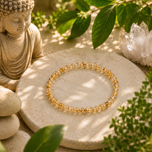 Citrine Bracelet | Gold or Silver Accent