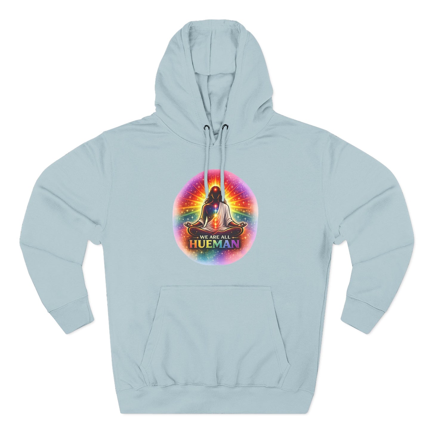 We Are All Hueman Rainbow Aura Hoodie – Unity • Presence • Love