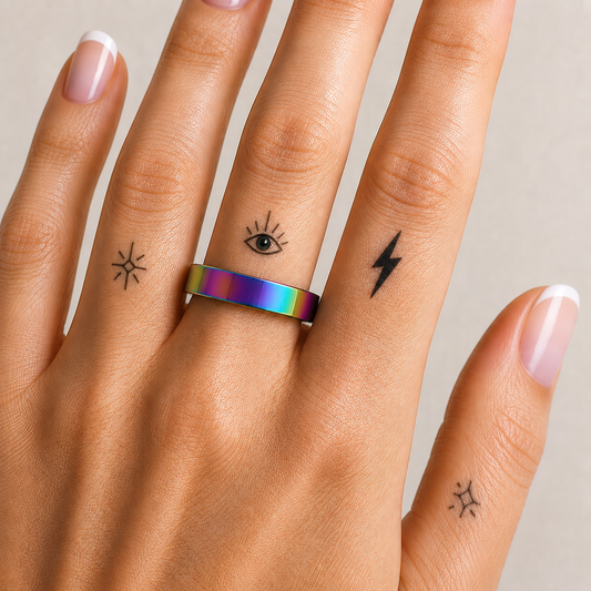 Rainbow Hematite Ring