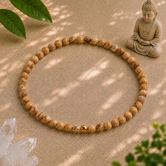 Picture Jasper Bracelet | Gold or Silver Accent