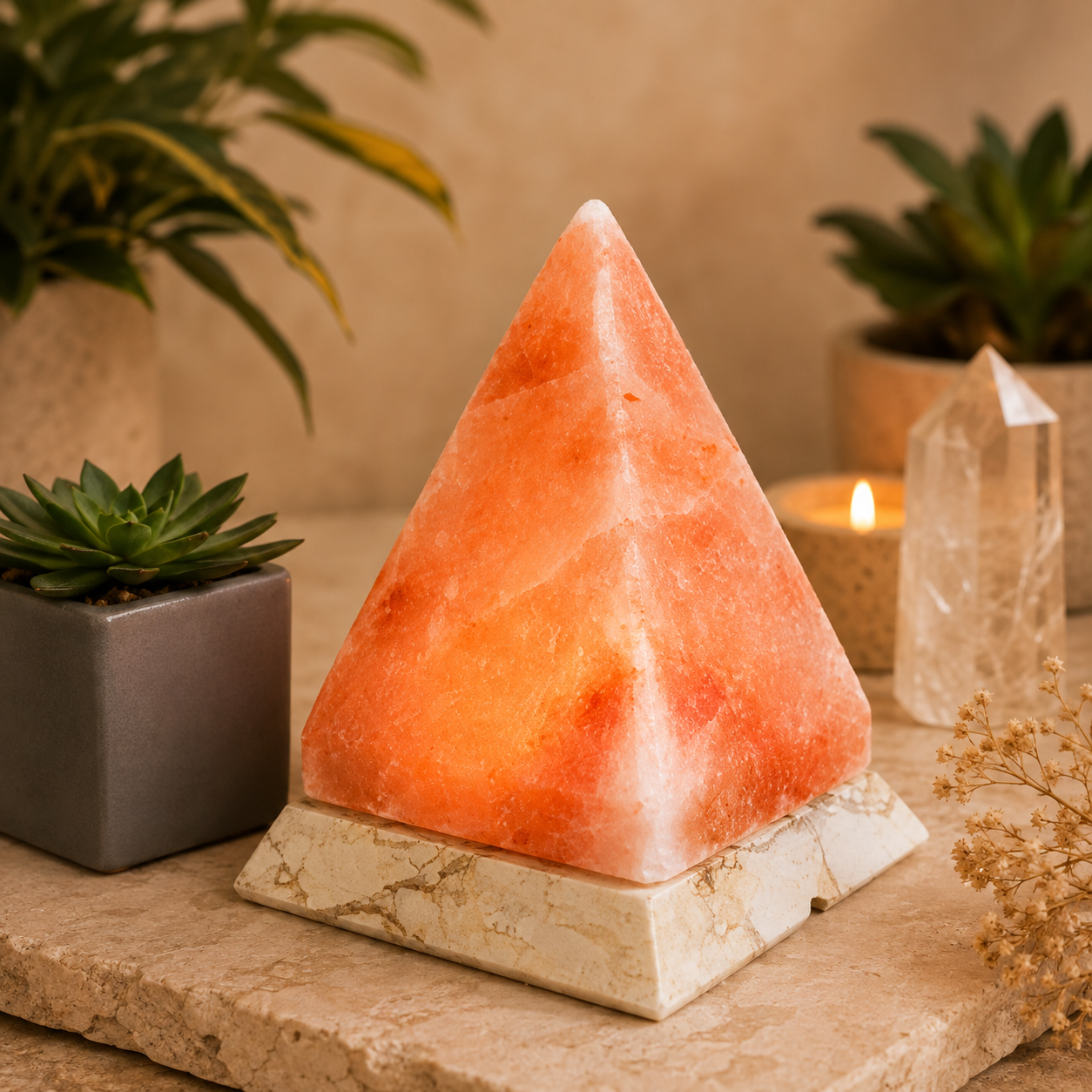 Pyramid Himalayan Salt Lamp