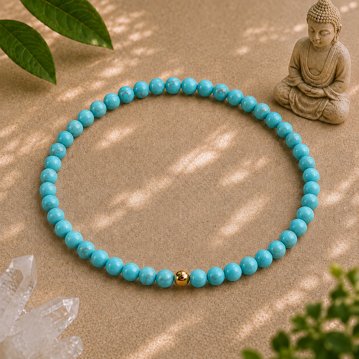 Turquoise Bracelet | Gold or Silver Accent