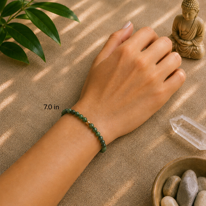 African Jade Bracelet | Gold or Silver Accent