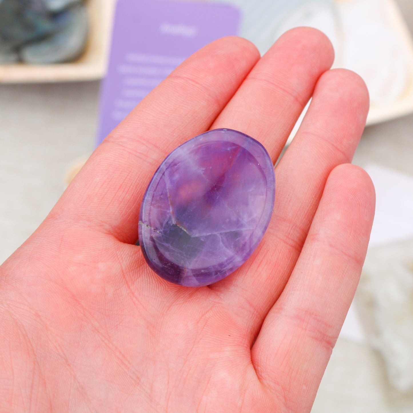 Amethyst Worry Stone