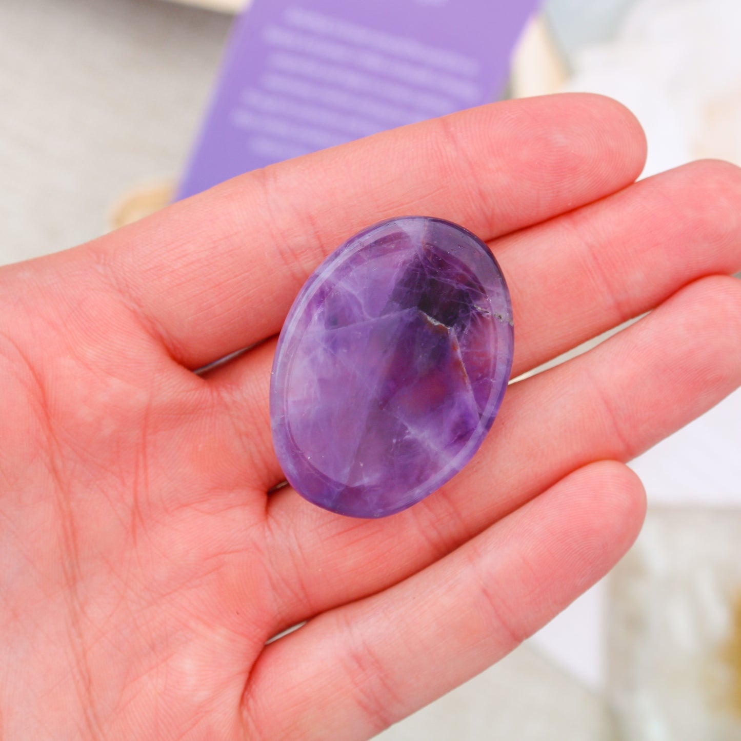 Amethyst Worry Stone