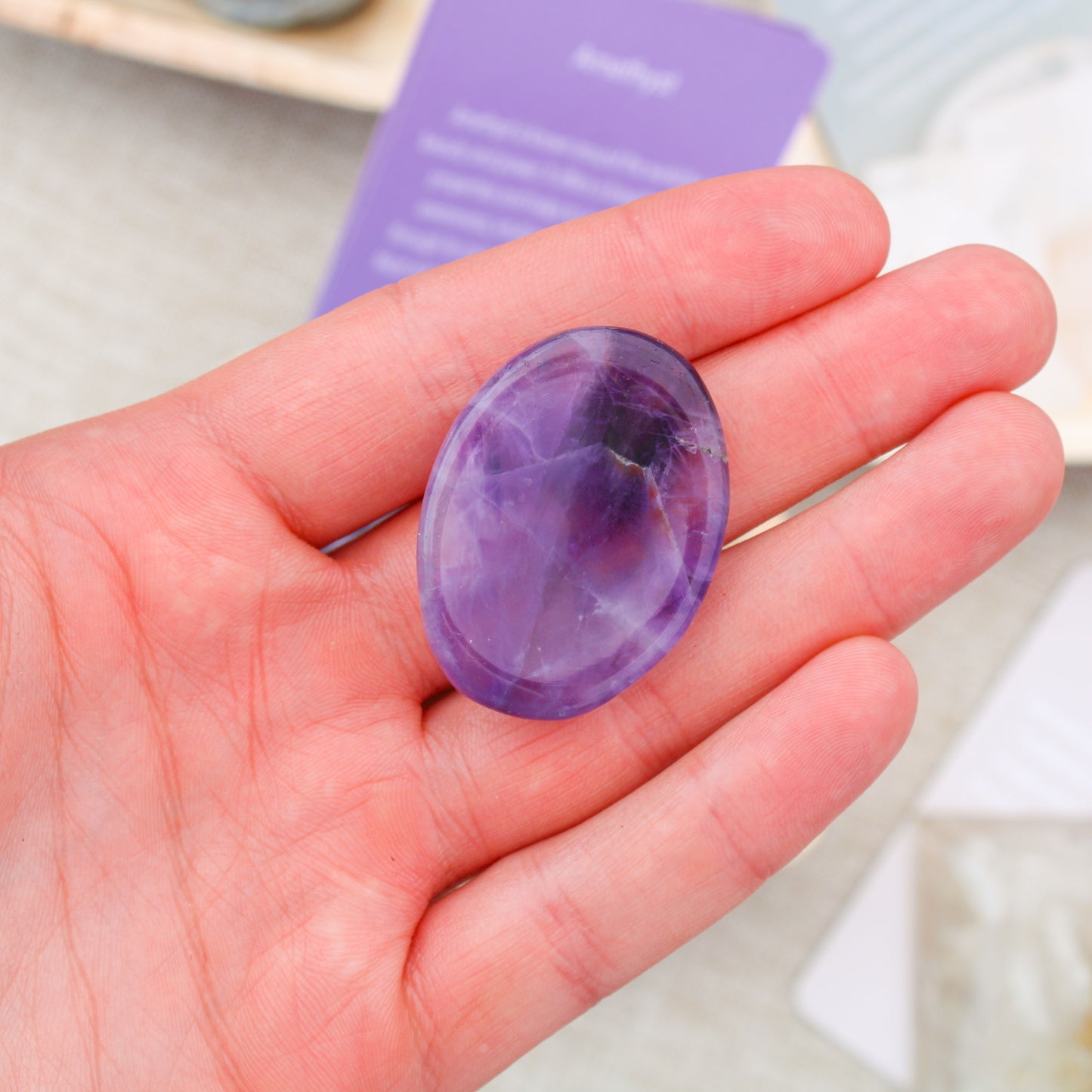 Amethyst Worry Stone