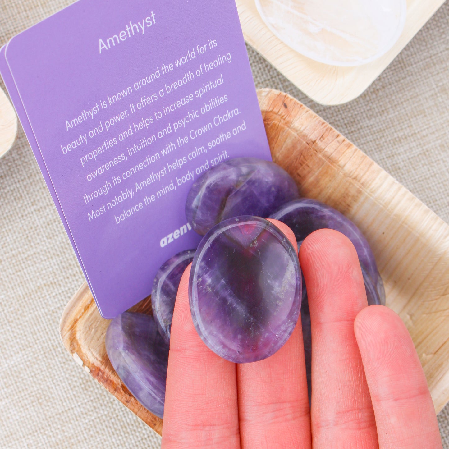 Amethyst Worry Stone