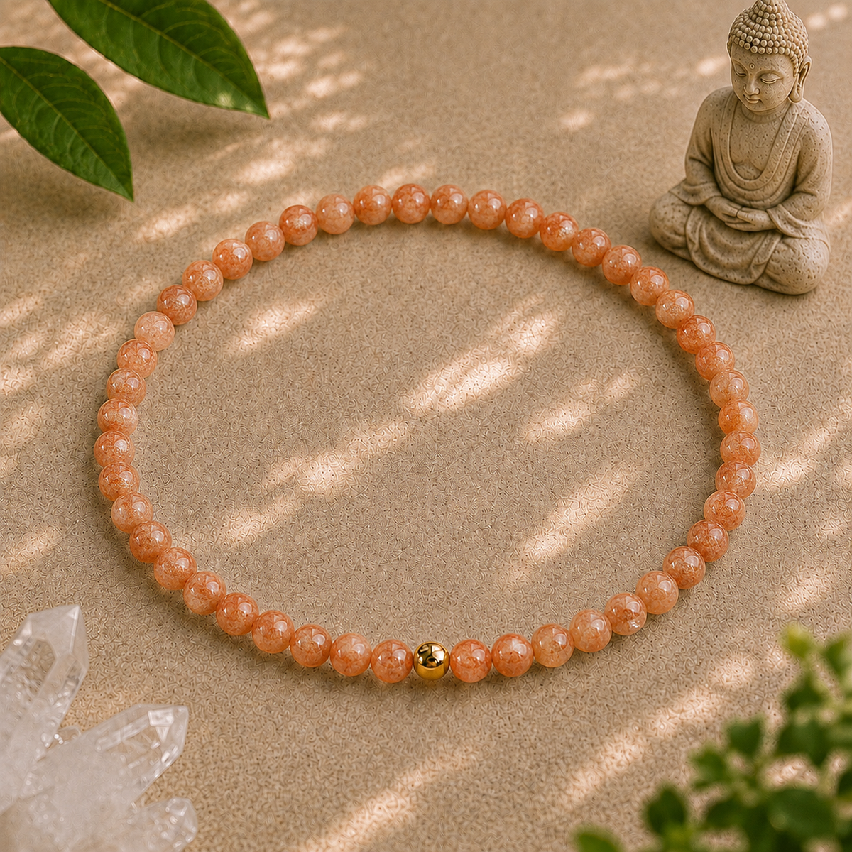 Sunstone Bracelet | Gold or Silver Accent