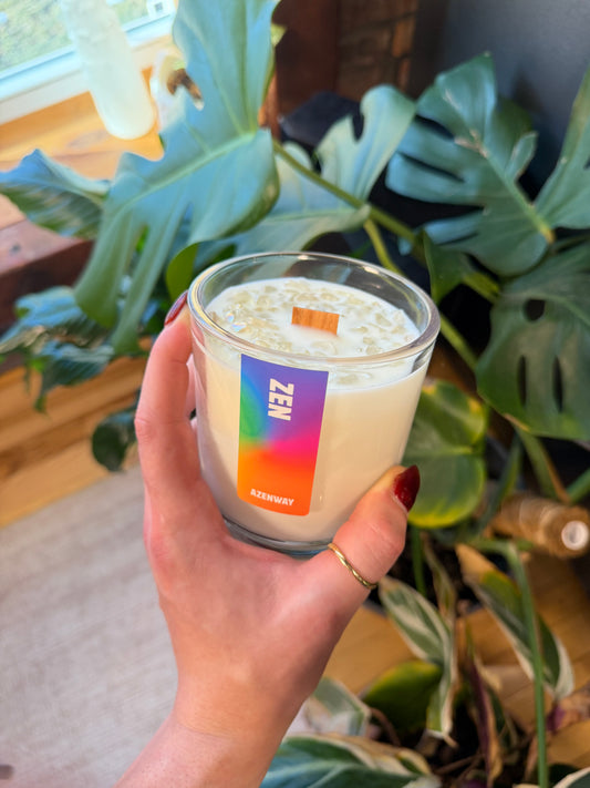 Angel Aura Quartz Crystal Zen Candle