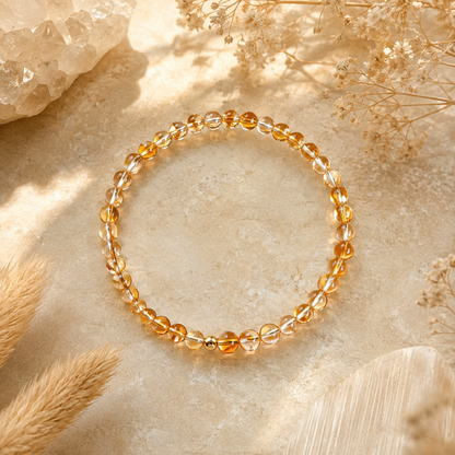 Citrine Bracelet | Gold or Silver Accent
