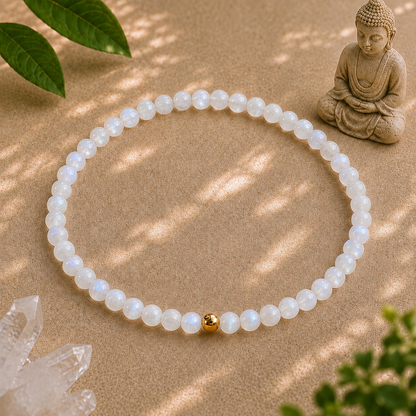 Moonstone Bracelet | Gold or Silver Accent