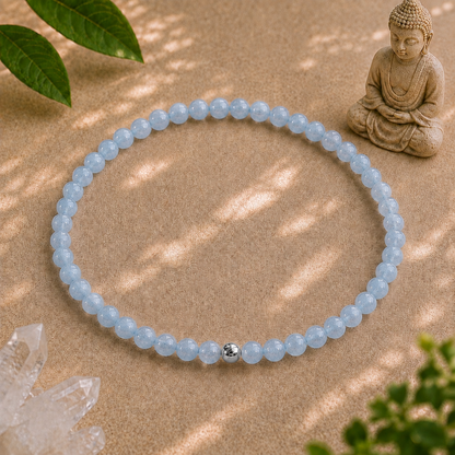 Aquamarine Bracelet | Gold or Silver Accent