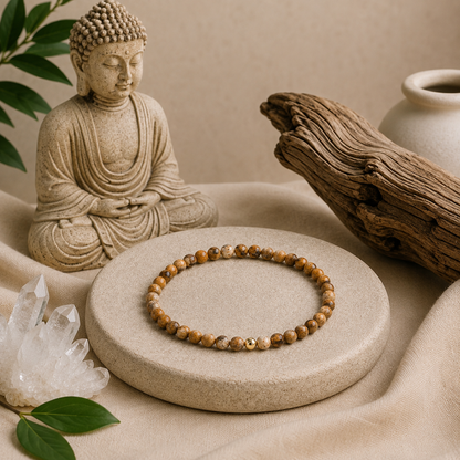 Picture Jasper Bracelet | Gold or Silver Accent