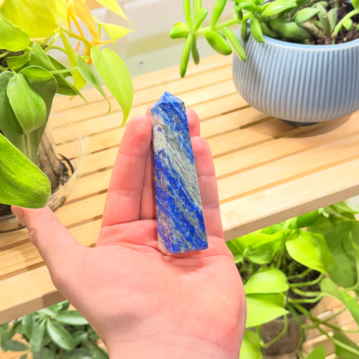 Lapis Lazuli · 1 of 1 Squared Pointed Tower (~4")