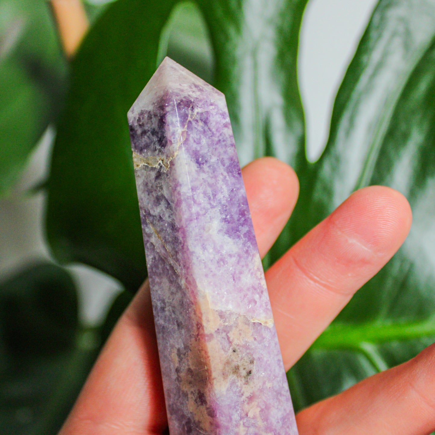 Lepidolite Crystal Energy Tower - 5.0 inch Natural Semi-Precious Gemstone (1 of 1)