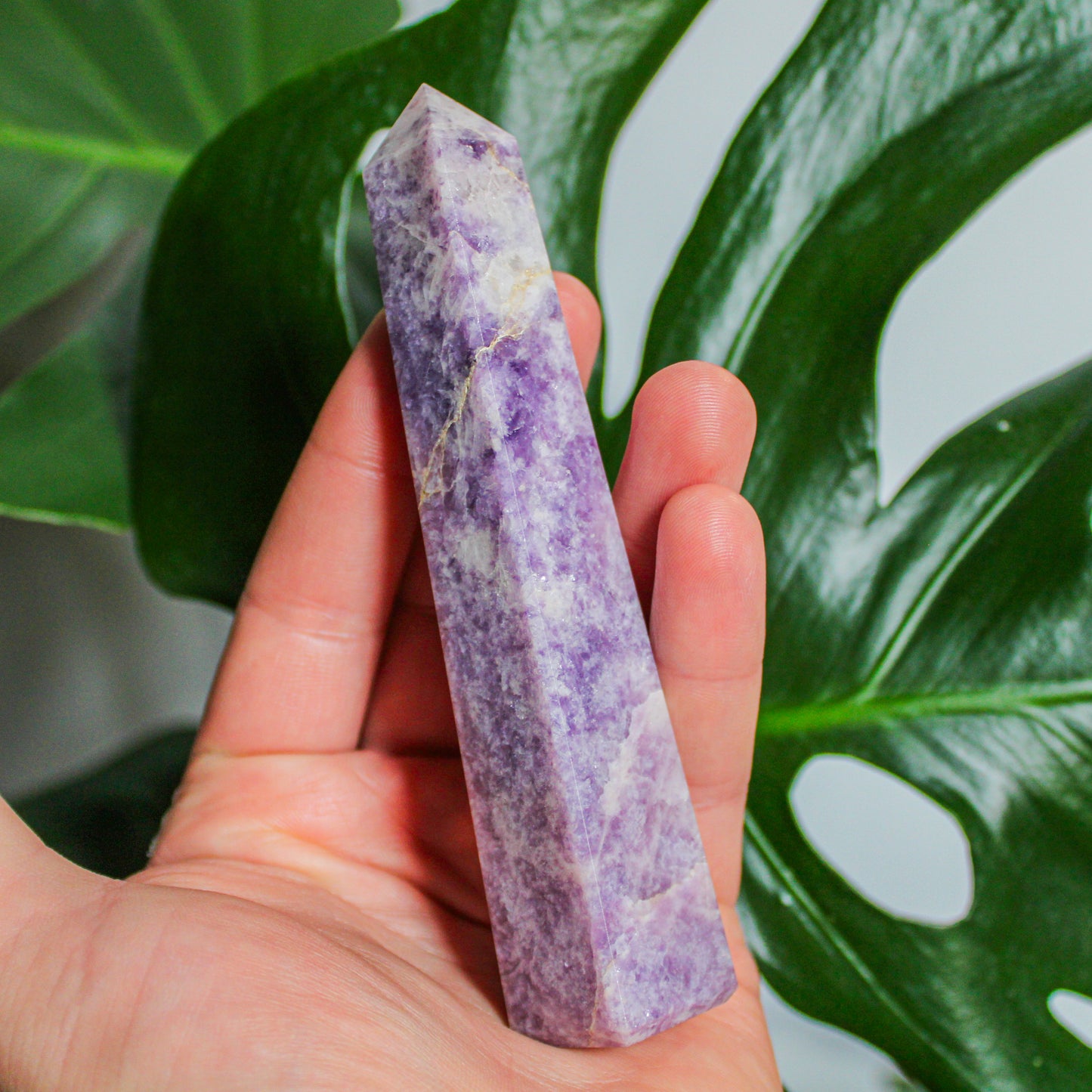 Lepidolite Crystal Energy Tower - 5.0 inch Natural Semi-Precious Gemstone (1 of 1)