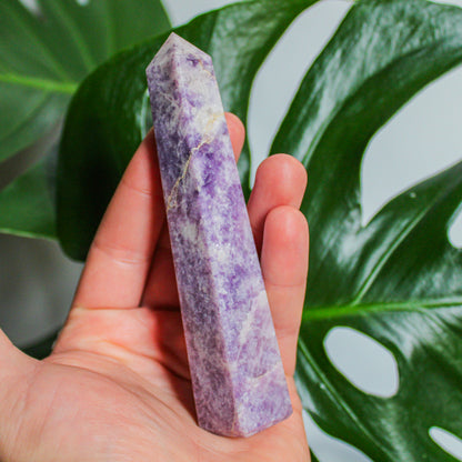 Lepidolite Crystal Energy Tower - 5.0 inch Natural Semi-Precious Gemstone (1 of 1)