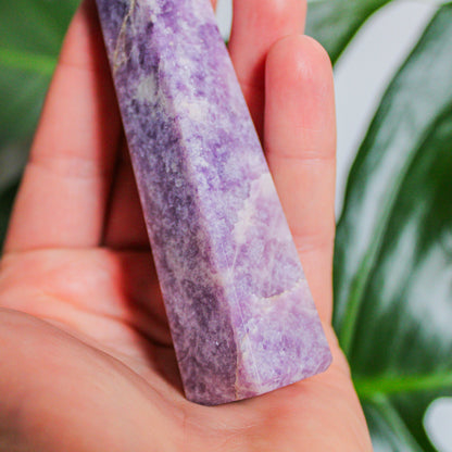 Lepidolite Crystal Energy Tower - 5.0 inch Natural Semi-Precious Gemstone (1 of 1)