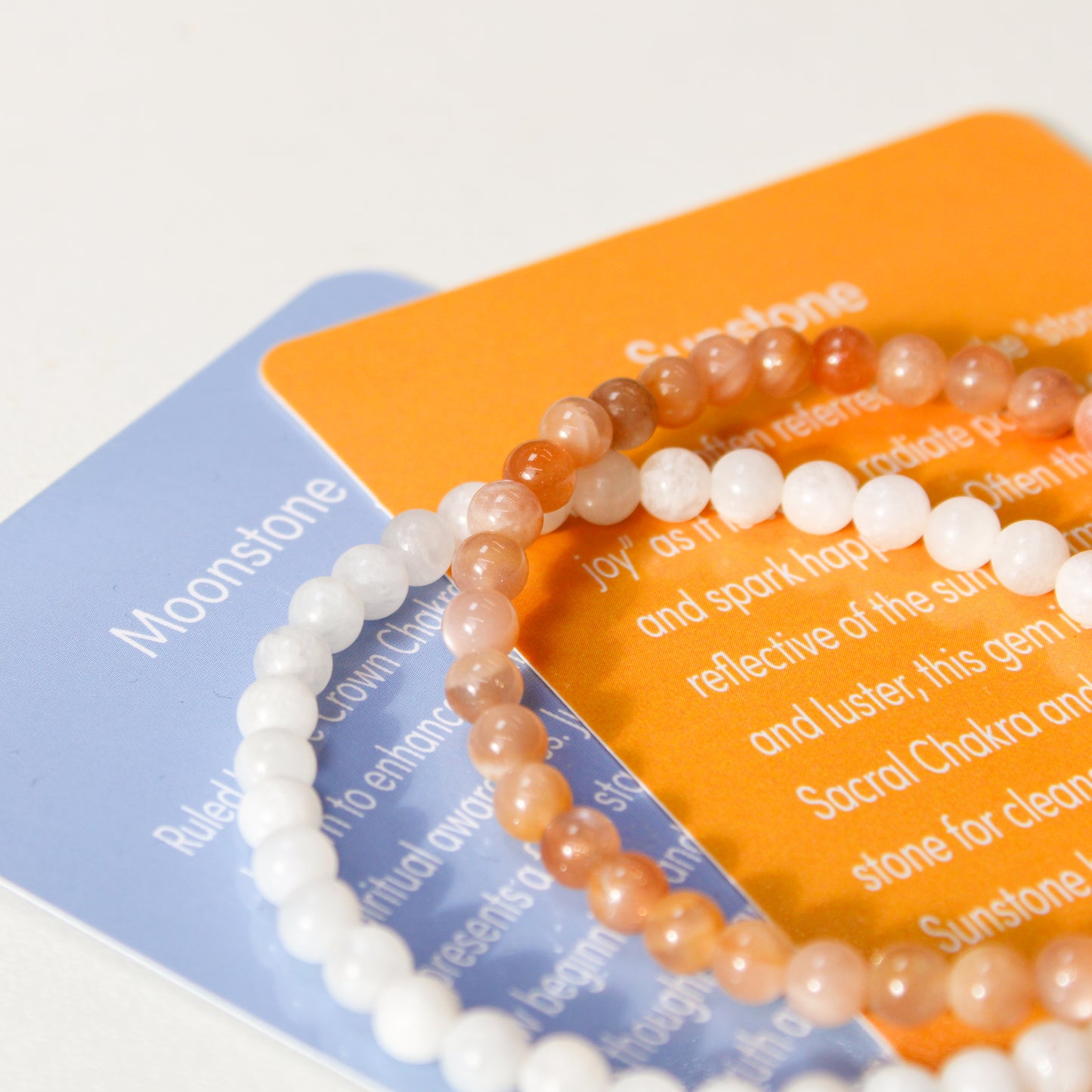 Sun + Moon Bracelet Pack - Sunstone & Moonstone with Hypoallergenic 14k Gold-Filled Beads