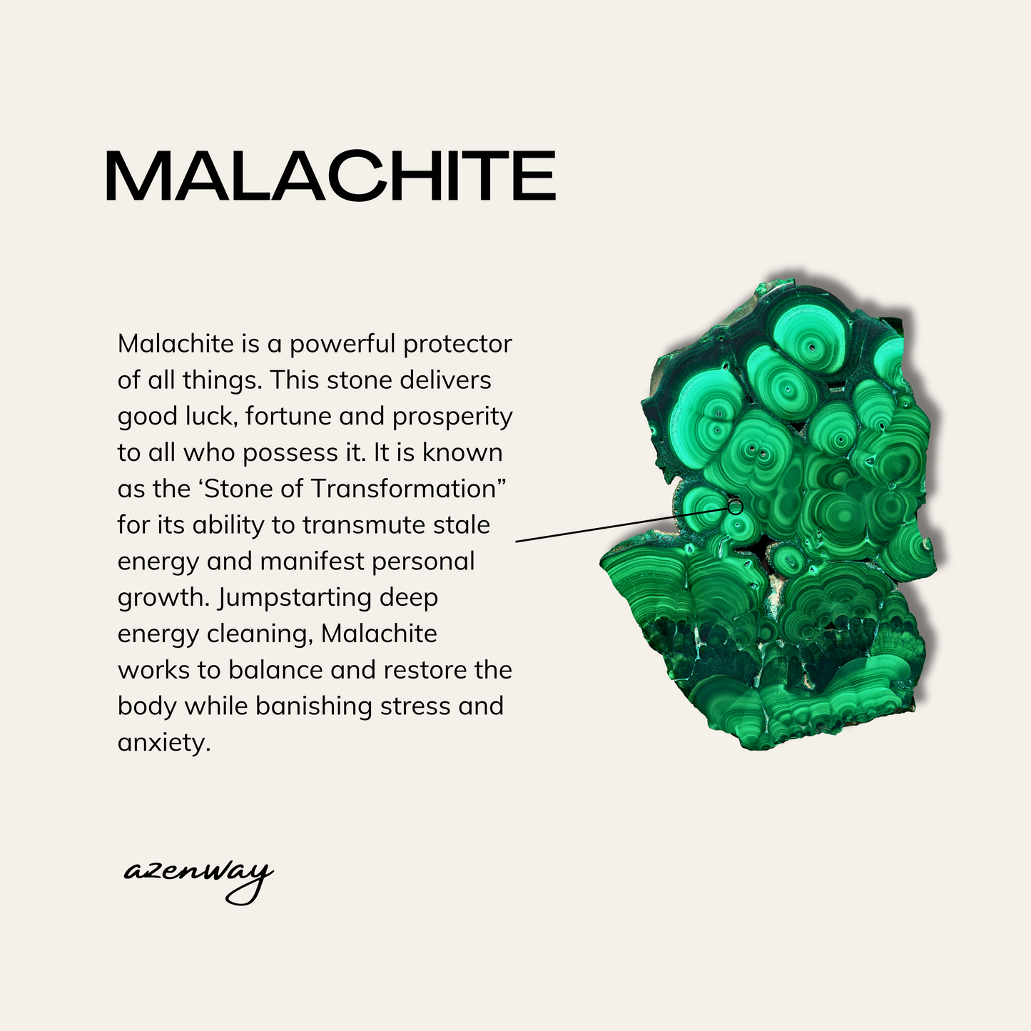 Malachite Crystal Energy Tower - 3.75 inch Natural Semi-Precious Gemstone (1 of 1)