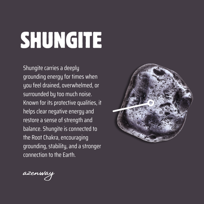 Shungite crystal stone with grounding and protective energy properties