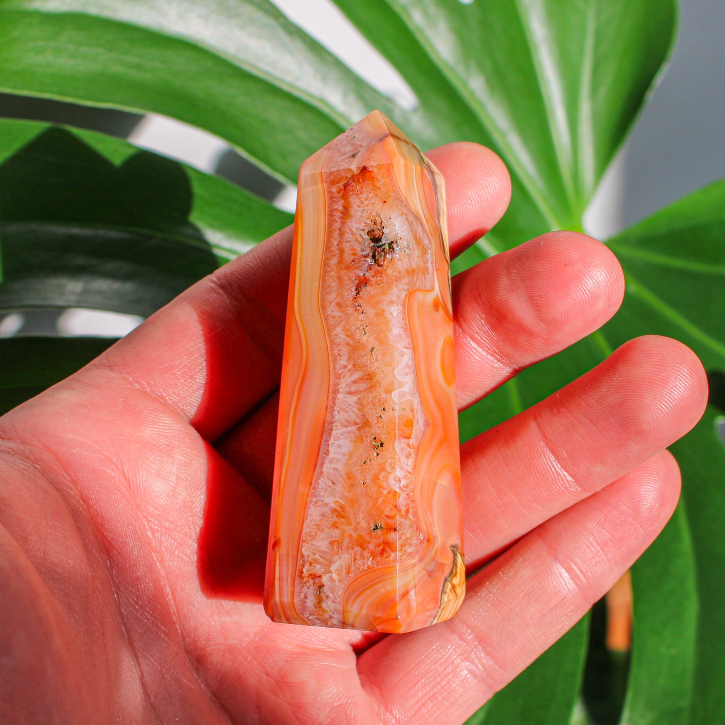 Carnelian Crystal Energy Tower - 3.0 inch Natural Semi-Precious Gemstone (1 of 1)